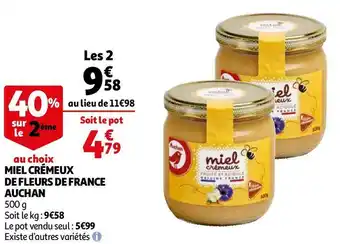 Auchan Auchan miel crémeux de fleurs de france offre