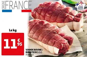 Auchan Viande bovine : rumsteck offre
