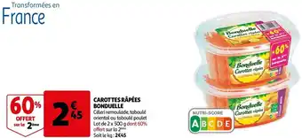 Auchan Bonduelle carottes râpées offre