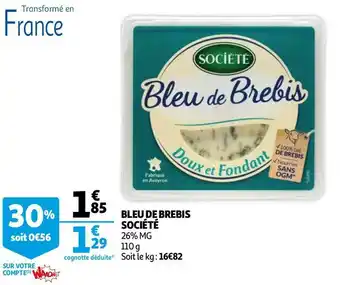 Auchan Société bleu de brebis offre