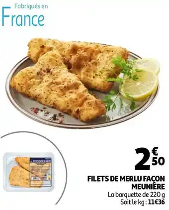 Auchan Filets de merlu façon meunière offre