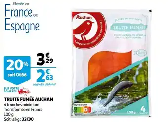 Auchan Auchan truite fumée offre