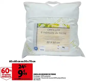 Auchan Oreiller memoire de forme offre