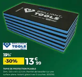 Feu Vert Brilliant tools tapis de protection pliable offre