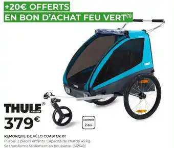 Feu Vert Thule remorque de vélo coaster xt offre