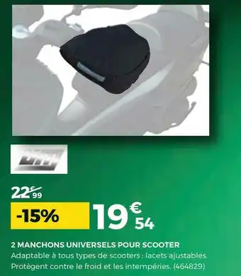 Feu Vert Um 2 manchons universels pour scooter offre