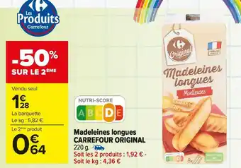 Carrefour Market Carrefour madeleines longues original offre