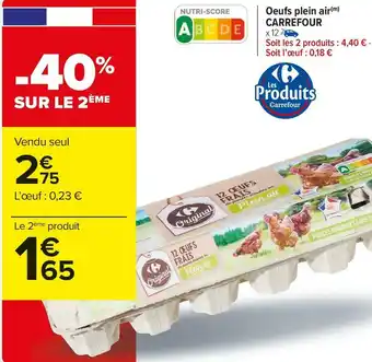 Carrefour Market Carrefour oeufs plein air offre