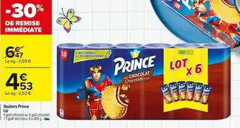 Carrefour Market Lu goûters prince offre