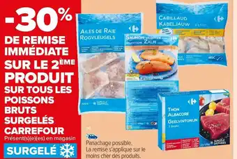Carrefour Market Carrefour bon plan sur tous les poissons bruts surgelés de la marque carrefour offre