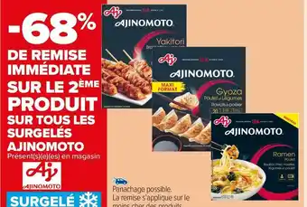 Carrefour Market Ajinomoto bon plan sur tous les surgelés ajinomoto offre