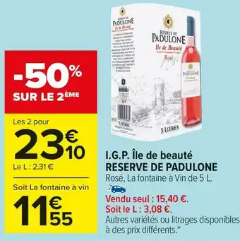 Reserve de padulone i.g.p. île de beauté