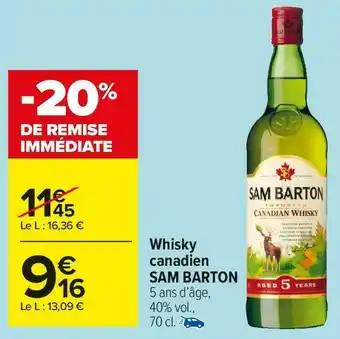 Sam barton whisky canadien