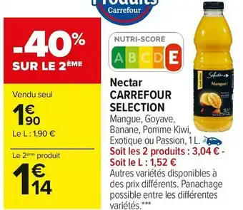 Carrefour Market Carrefour selection nectar offre