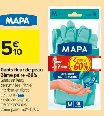 Mapa gants fleur de peau 2ème paire -60%