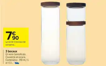 3 bocaux
