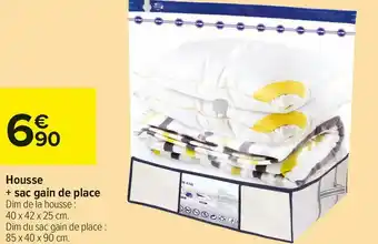 Carrefour Market Housse + sac gain de place offre