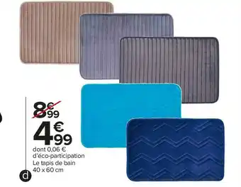 Carrefour Market Tapis de bain mémoire de forme offre