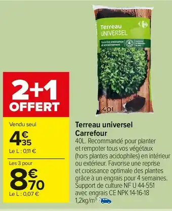 Carrefour Market Carrefour terreau universel offre