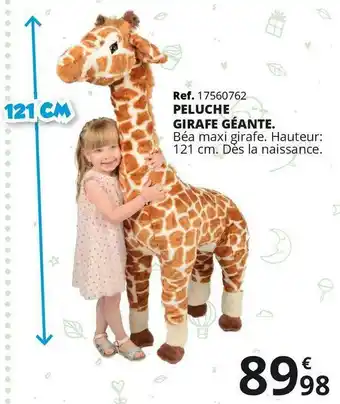 Peluche girafe géante