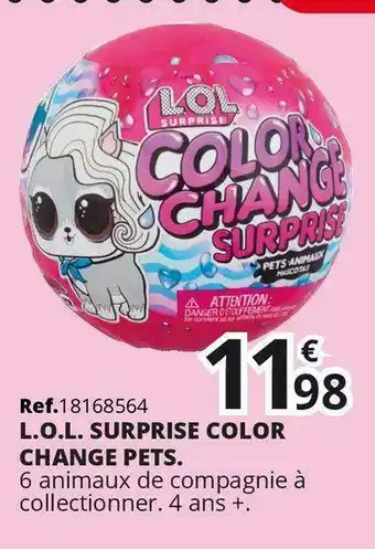 L.o.l. surprise color change pets