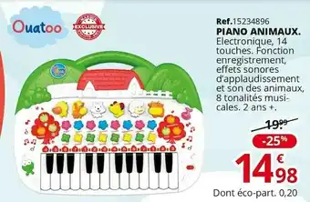 Maxi Toys Piano animaux offre