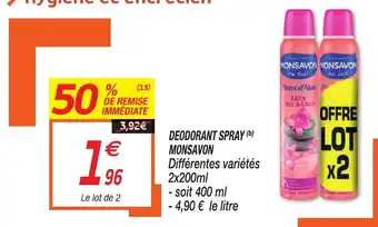 Netto Deodorant Spray Monsavon offre