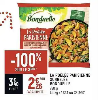 Spar La Poelee Parisienne Surgelee Bonduelle 750g offre