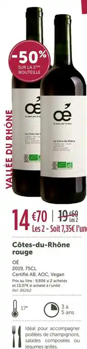 Oé côtes-du-rhône rouge