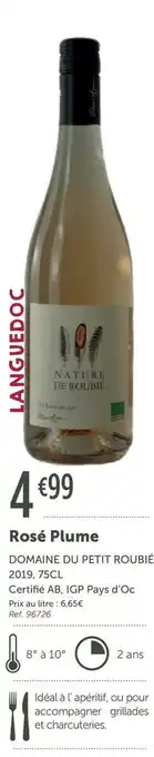 Domaine du petit roubié rosé plume