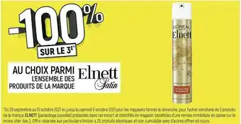 Elnett bon plan sur l'ensemble des produits de la marque elnett