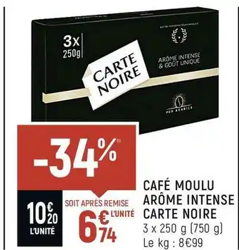 Spar Carte noire café moulu arôme intense offre