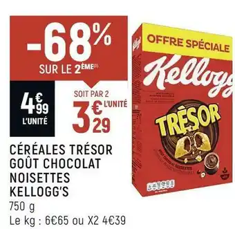Spar Kellogg’s céréales trésor goût chocolat noisettes offre