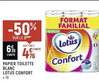 Spar Lotus papier toilette blanc confort offre