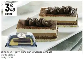 Spar L’atelier georget croustillant 3 chocolats offre