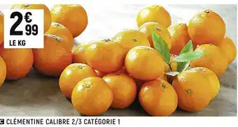 Spar Clémentine calibre 2/3 catégorie 1 offre