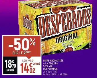 Spar Desperados bière aromatisée téquila 5,9% vol offre