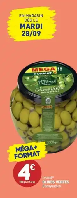 ALDI L'olivaé Olives Vertes offre
