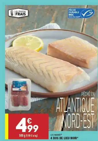 ALDI Loc Marée 4 Dos De Lieu Noir offre