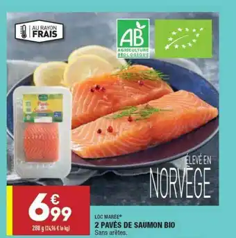 ALDI Loc Marée 2 Pavés De Saumon Bio offre