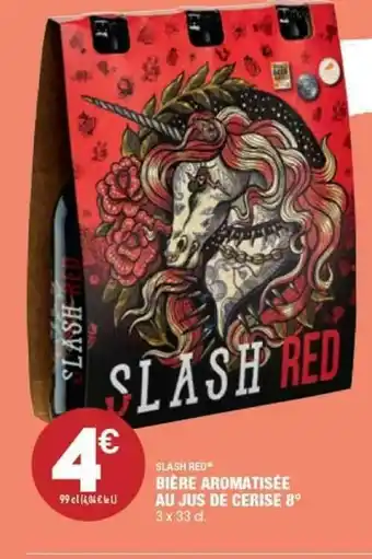 ALDI Slash Red Bière Aromatisée Au Jus De Cerise 8° offre
