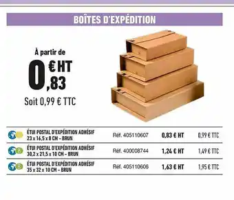 Bureau Vallée Boîtes D'expédition offre