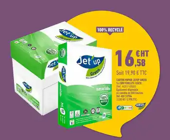 Bureau Vallée Carton Papier Jetup Green 5 X 500 Feuilles 13scie offre