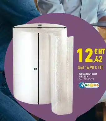 Bureau Vallée Rouleau Film Bulle offre