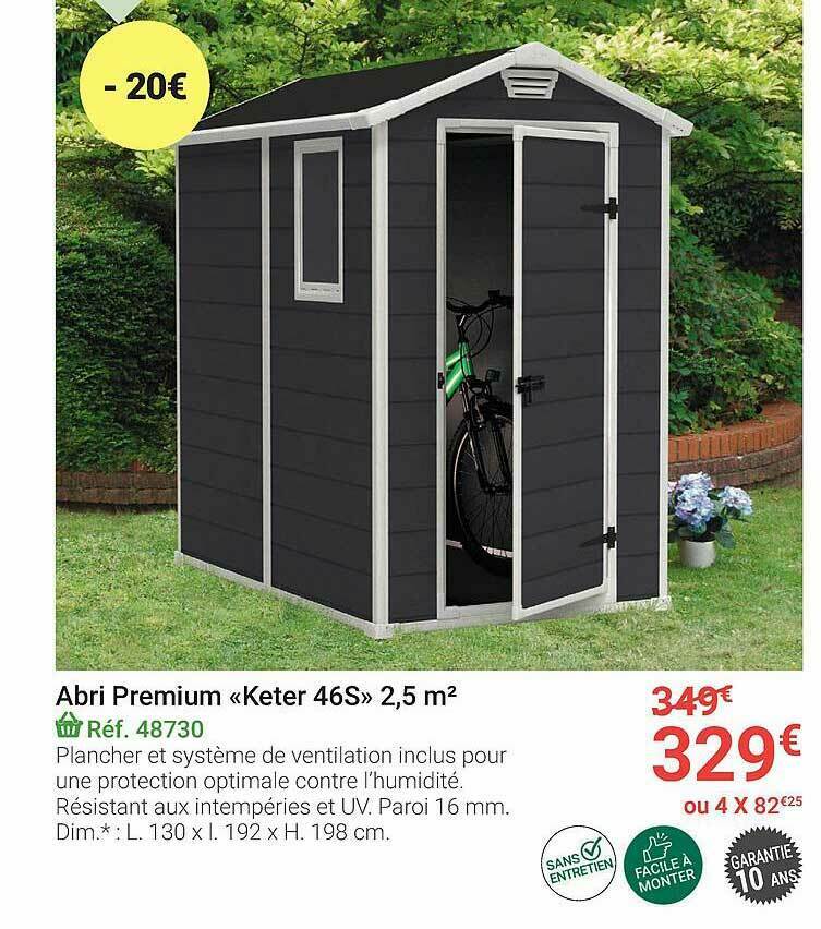 Promo Abri Premium «keter 46s» 2,5 M² chez Gamm vert