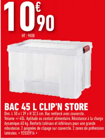 Bac 45L Clip'n Store