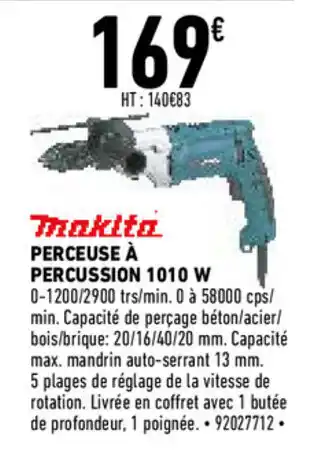 Brico Cash Perceuse À Percussion 1010W offre