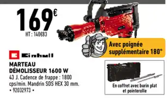 Brico Cash Marteau Démolisseur 1600W offre