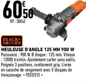 Brico Cash Meuleuse d'Angle 125MM 900W offre
