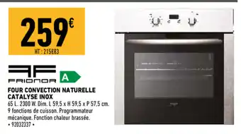 Brico Cash Four Convection Naturelle Catalyse Inox offre
